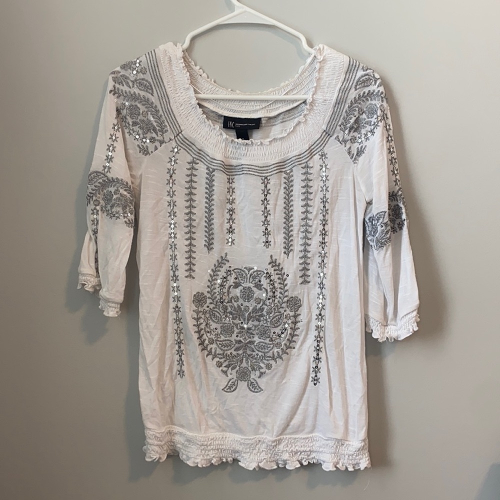 White Petite INC Blouse